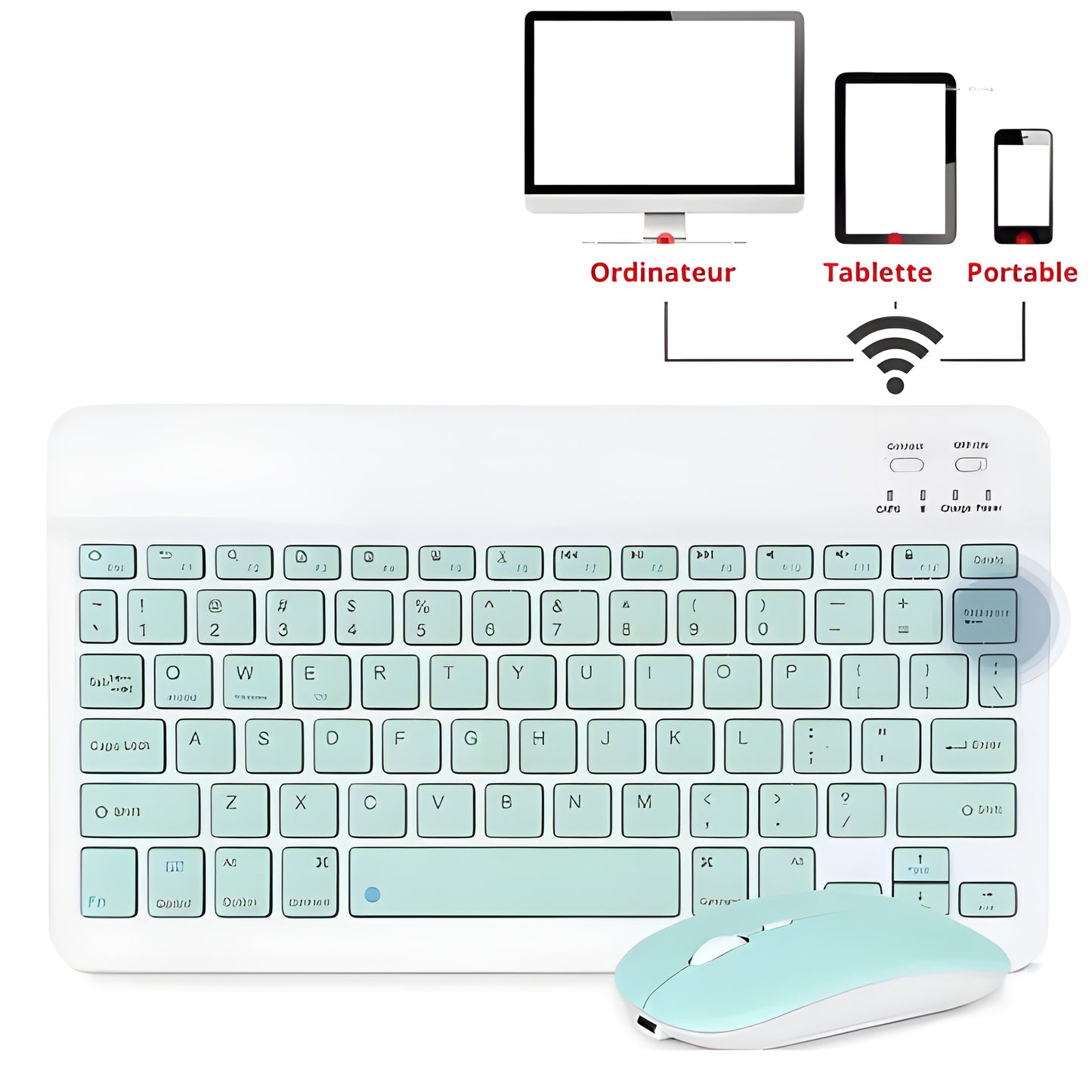 Kit Clavier & Souris Sans Fil + Support de Téléphone GRATUIT 🎁